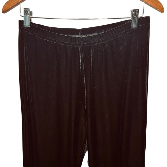 Exact Change VTG Black Velvet Velour Pull On Dress Evening Whimsygoth Gothic L - Picture 2 of 5